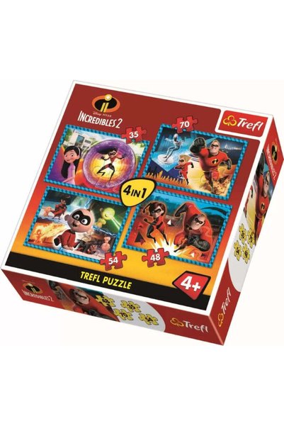 Trefl Puzzle 4in1 familia incredibila