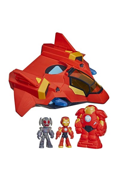 Hasbro Marvel iron man si prietenii sai uimitori set armura gigantica iron jet