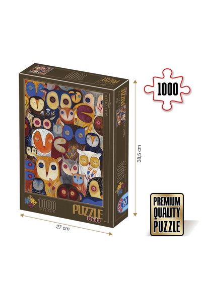 D-Toys Puzzle Kürti Andrea - Puzzle adulți 1000 piese - Owls / Bufnițe