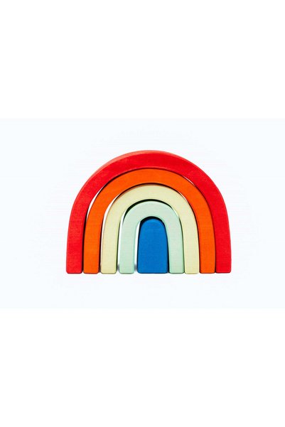 Marc toys Set Handmade, Curcubeu Arcada Mica Rosu