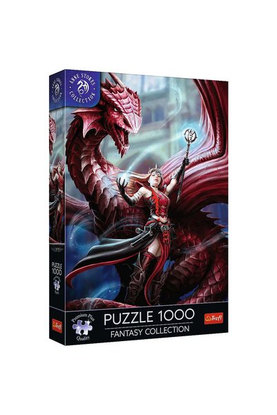 Trefl Puzzle 1000 premium plus fantasy vrajitoarea scarlet si dragonul