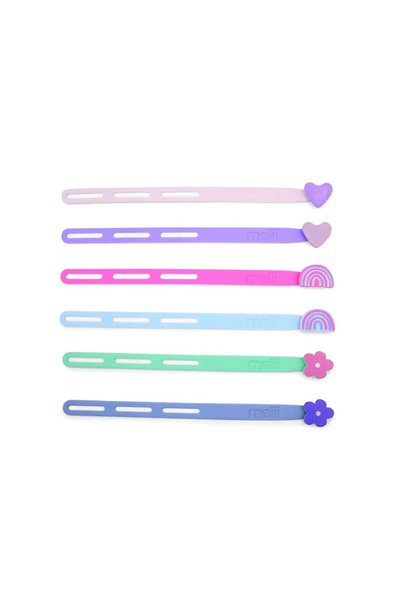 Melii Set 6 buc bretele silicon, mărgăritare, curcubeu, stea, inimă