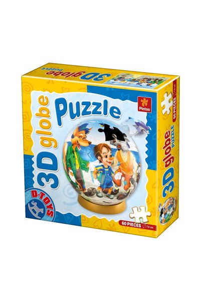 D-Toys Puzzle Pinocchio - Puzzle 3D Special Globe, 60 piese