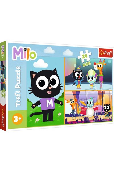 Trefl Puzzle 24 maxi planeta milo aventurile motanului milo