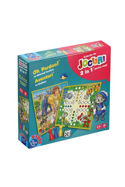 D-Toys Joc 2 în 1 basme: Oh, Pardon cu Motanul Încălțat și Aventuri cu Gulliv...