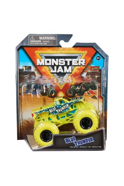 Spinmaster Monster jam masinuta metalica blue thunder scara 1 la 64