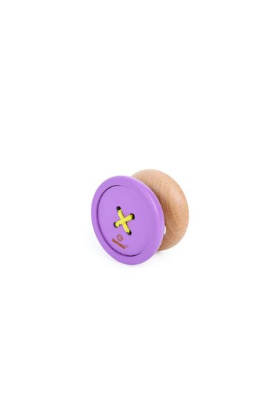 Svoora Yo-yo din lemn cu design de Nasture, Violet