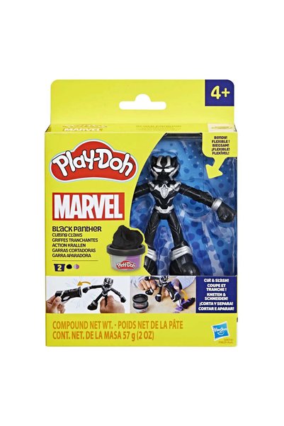Hasbro Play-doh marvel figurina flexibila cu accesorii black panther 10cm