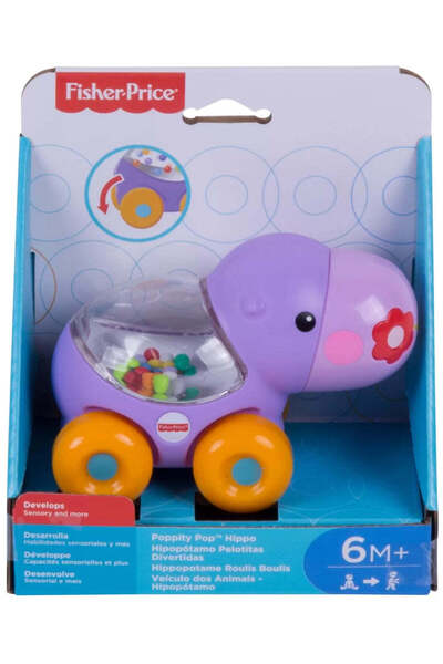 mattel Fisher price jucarie apasa si mergi hipopotam