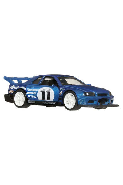 mattel Hot wheels masinuta metalica cu sistem pull back nissan skyline gt r r...
