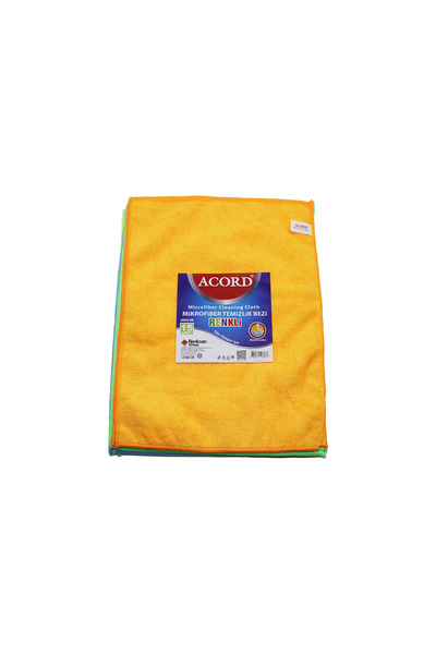 Acord Extra absorbent microfiber cloth, assorted colors, 30x40 cm, pack of 15.