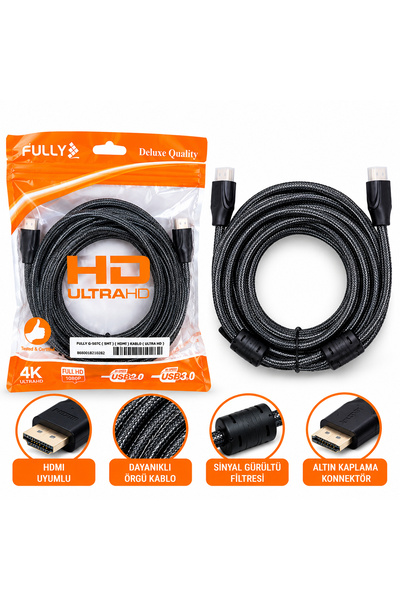 FULLY Ultra hd hdmi display cable, 5 meters, version 1.4, 1 piece.