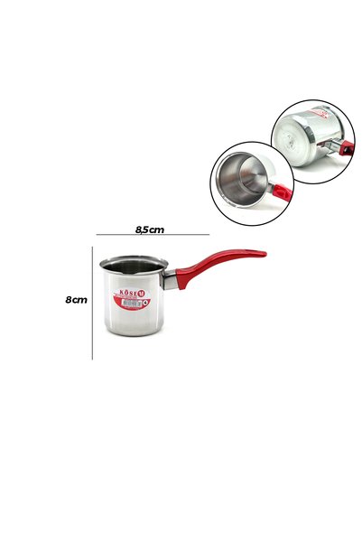 KÖŞEM Kösem çelik turkish coffee pot no. 4, red handle, 1 piece.