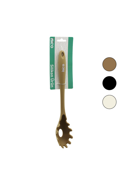ibico Silicone-handled pasta and salad serving spoon, 28 cm, pack of 12.