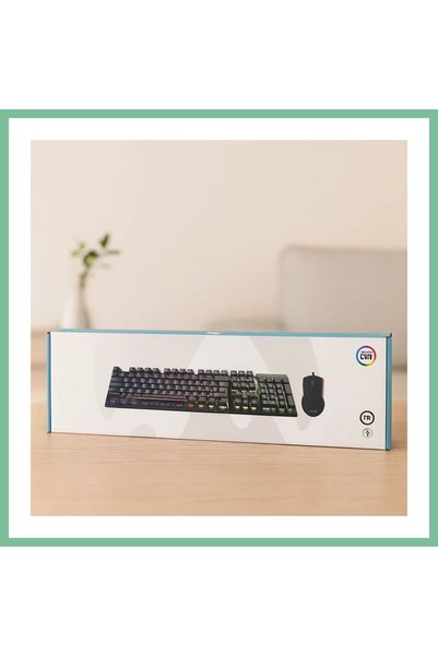 FUBRA Kablolu RGB Oyuncu Klavye ve Mouse Seti - Siyah FBR