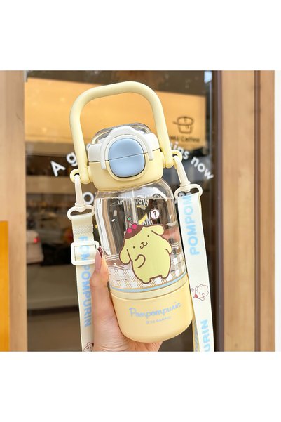 Generic High-Looking Cartoon Cute Cup Tritan Portable Double Drinking Straw W...