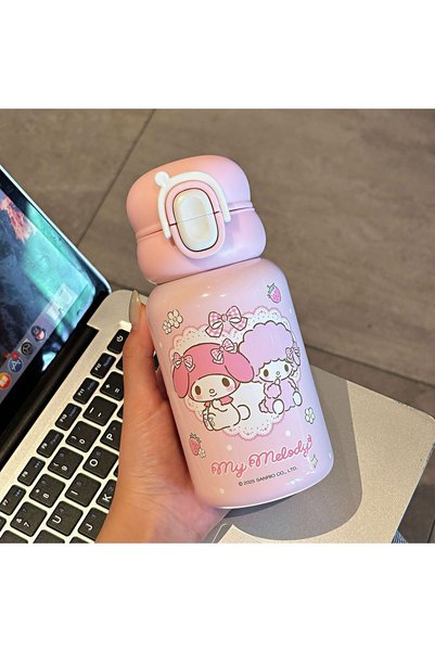 Generic Cartoon Double-Drink Insulated Cup with Reinforced Water Cup Handle a...