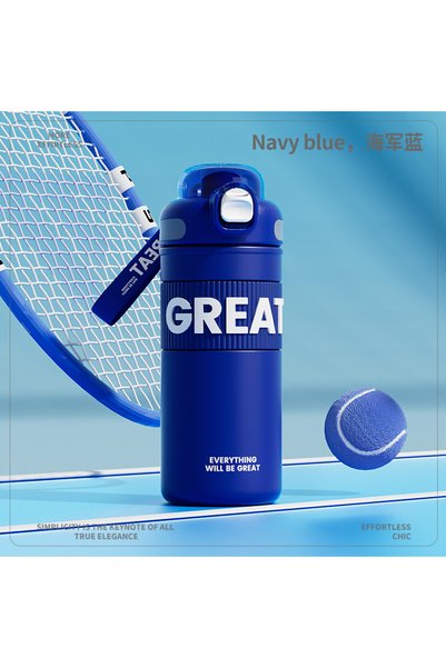 Generic Summer Lettered Thermos Cup, Large-Capacity Student Sports Water Cup,...