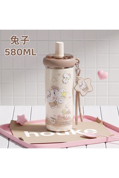 Generic Thermos Cup for Girls Cute Cartoon Handle Portable Large Capacity Sta...