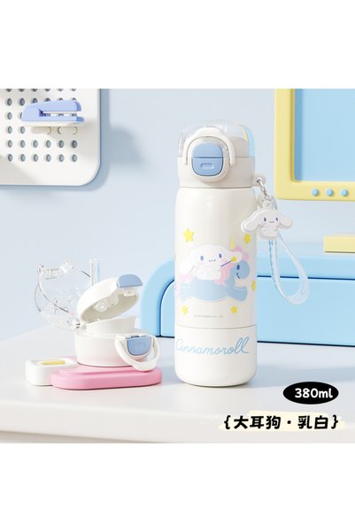 Generic كوب ترمس محمول للاستخدام المنزلي، كوب مياه للأطفال بتصميم كرتوني مع ش...