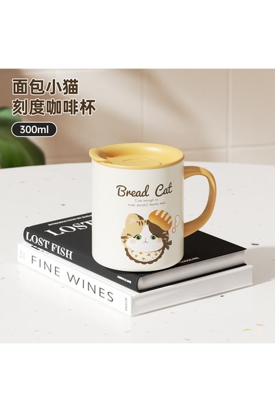 Generic كوب شرب "بريد كات" مزدوج، كوب معزول حراريًا، مصنوع من الفولاذ المقاوم...