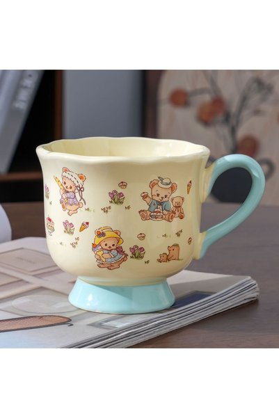 Generic High-value cute cartoon ceramic mug animal mug student children drink...