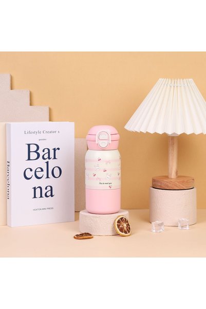 Generic New Portable Thermos Cup for Girls, High-Looking Straw Double Thermos...
