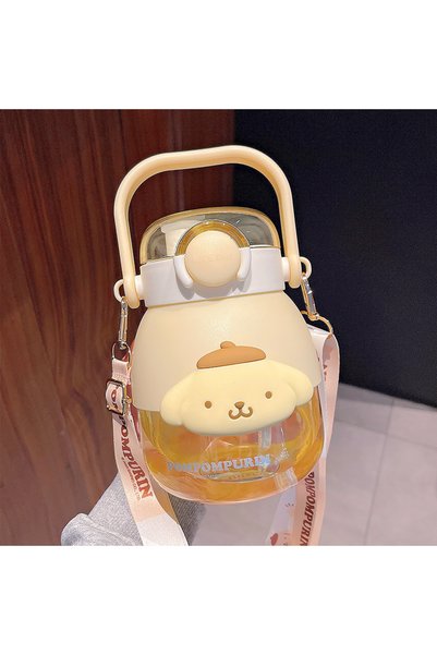 Generic Trendy Large-Capacity Water Bottle for Girls, Tritan Big Belly Cup, C...