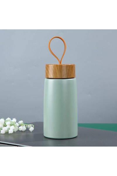 Generic New Japanese Style Wood Grain Cover 304 Stainless Steel Thermos Cup M...