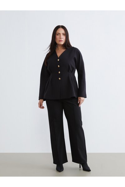 LC Waikiki Soulife Black Straight-Leg & Slim-Fit Narrow-Legged Wide-Leg Women...