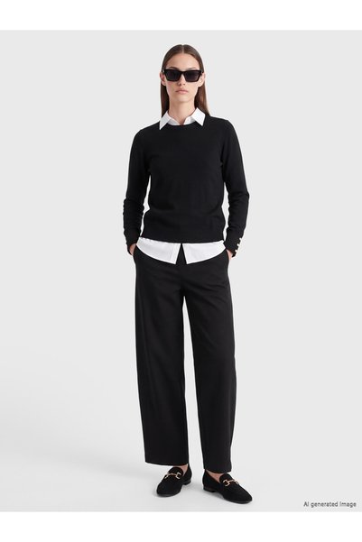 LC Waikiki LCW Modest Black Straight-Leg, Loose & Wide-Leg Women's Pants—The ...