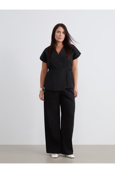 LC Waikiki Soulife Black Straight-Leg, Loose & Wide-Leg Women's Pants—The ALI...