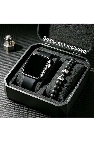 Choice 2PCS black set Fashionable Minimalist LED Square Electronic Watch Set ...