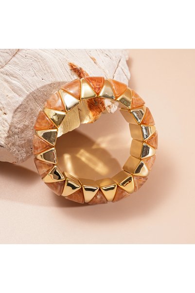 Choice 52-54mm brown Glamorous Colorful Acrylic Bracelet for Women, Sweet Ela...