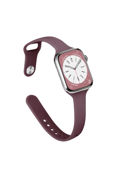 Choice 38mm 40mm 41mm 38 Smoke Purple Slim Silicone strap for Apple watch ult...