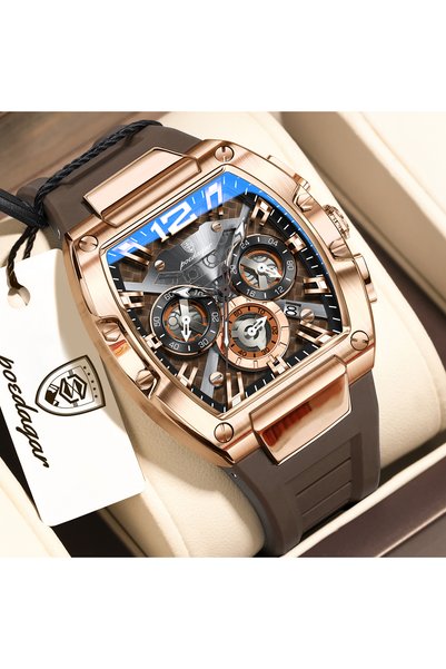 Choice 9051 RoseGold Brown POEDAGAR Fashion Luxury Men Watch Luminous Waterpr...