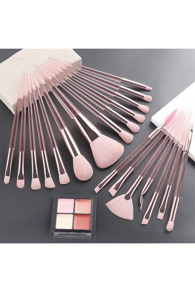 Choice Pink 37PCS Makeup Tools Set, 20 Brushes + Sponges Puffs, Eyelash Curle...