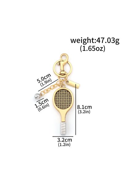 Choice BG00290 New Tennis Racket Keychain Cute Sport Mini Fashion Pendant Car...