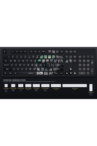 OEM Set Stickere Tastatura Sticla Obiectiv Camera Foto, Design Unic Continuu,...