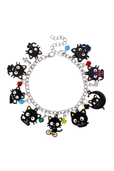 Choice Charm Bracelet Kawaii Chococat Inspired Black Cat Charm Bracelet with ...
