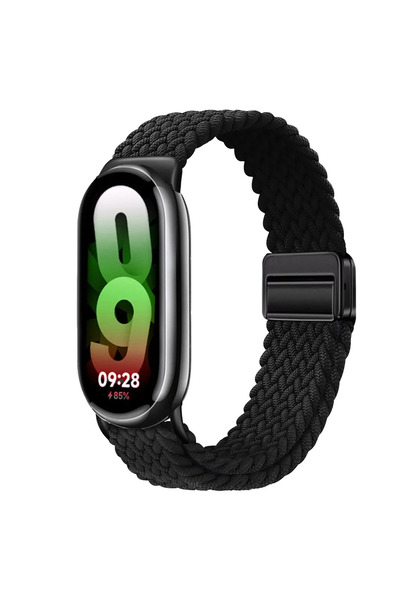 Choice For Mi Band 11 Black Nylon Braided Loop Strap for Xiaomi Band 11 10 9 ...