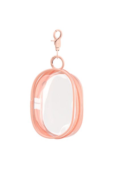 Choice Pink Clear PVC Mini Cosmetic Bag Transparent Zipper Keychain Pouch For...