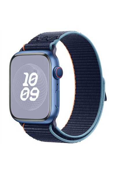 Choice 44-45-49-S11(10)46MM Deep Navy Blue Nylon Sport Strap for Apple Watch ...