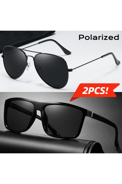 Choice JY8314C1-JR6625C3 Vintage Fashion Polarized Sunglasses Men Women Pilot...