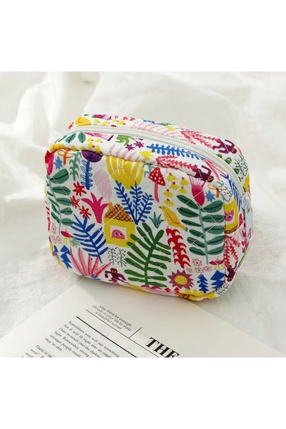 Choice MULTI Fashionable and Vibrant Rainforest Quilted Sanitary Napkin Stora...