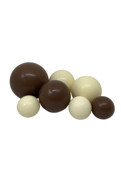 Anyta Cooking Sfere comestibile alb-maro – set 7 buc pentru decorarea desertu...