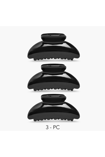 Lifestyle Pack of 3 Curved Hair Clamp