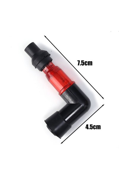 Choice 2pcs Red Motorcycle Ignition Spark Plug Cap Universal Flash Spark Plug...