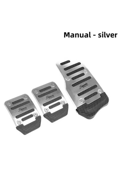 Choice Manual-Silvery Automobile universal sports pedal cover, aluminum alloy...