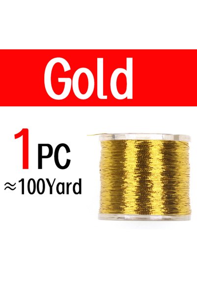 Choice 1pc gold 100 Yards Fishing Rod Building Metallic Threads Nylon Fiber R...